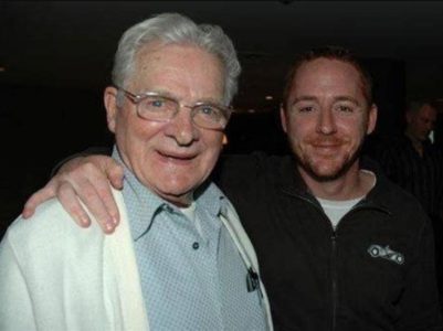 Cousin Don Malarkey and Scott Grimes from Band of Brothers.