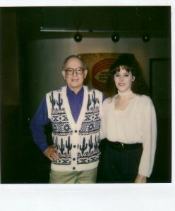 Mr. Dressup was in to visit at Global Television where Sharon had her picture take with him.